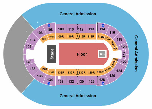 Goose - The Band North Charleston Coliseum Seating Chart